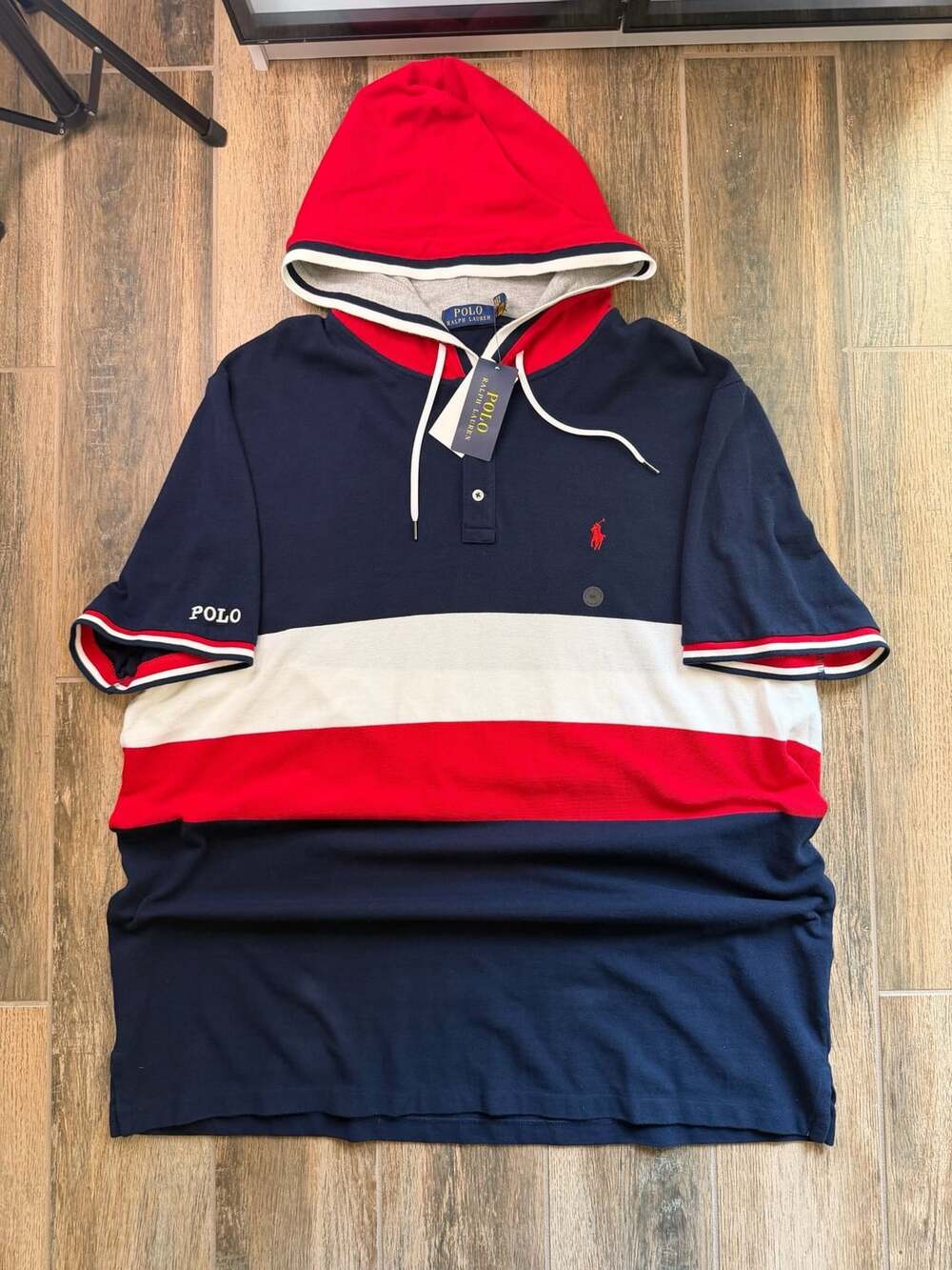 Polo Ralph Lauren Colorblock Hooded Polo Shirt Size XXL